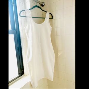 White Stretch Denim Dress memorial day